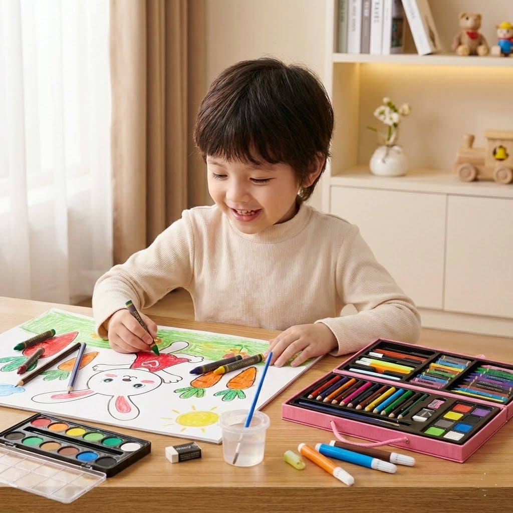 kids drawing and painting